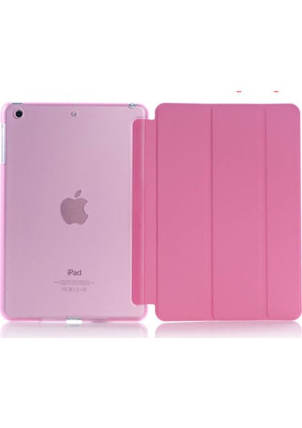 iPad Air 9.7" A1474 A1475 A1476 Kılıf Renkli Standlı Uyku Modlu Smart Cover Pembe