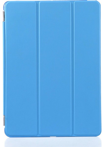 iPad Pro 10.5" A2152 A2153 A2154 A2123 Kılıf Renkli Standlı Uyku Modlu Smart Cover Mavi
