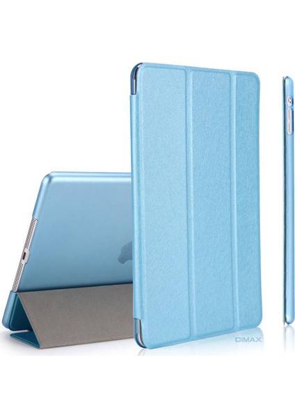 iPad Pro 10.5" A2152 A2153 A2154 A2123 Kılıf Renkli Standlı Uyku Modlu Smart Cover Mavi fiyatları