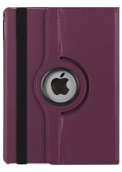 iPad 6. Nesil 2018 Kılıf Deri Uyku Modlu 360° Dönerli Standlı Komple Koruma 9.7" Mor