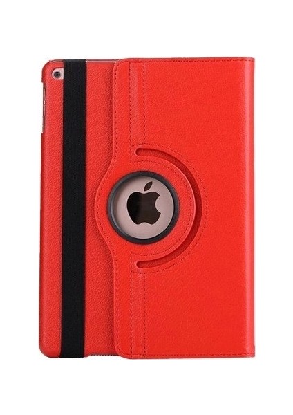 iPad Mini & TahTicMer iPad Mini 2 & TahTicMer iPad Mini 3 Kılıf Deri Uyku Modlu 360° Dönerli Standlı Kırmızı