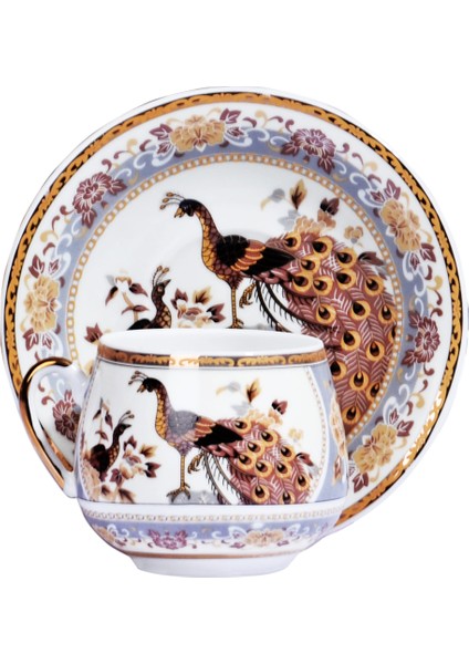 Gsa-53 Porselen 6'lı Tombul Fincan Takımı