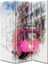 Pembe Tranvay 3 Kanat Tekerlekli Kanvas Paravan 1
