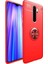 Xiaomi Redmi Note 8 Pro Kılıf Autofocus Shockprof Ravel Yüzüklü Standlı Slikon Kapak Kırmızı 1