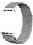 Apple Watch Uyumlu 2/3/4/5 Serisi 40 mm Hasır Metal Kordon Gümüş 1