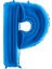P Harf Grabo Mavi Folyo Balon 102 cm 1