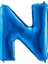 N Harf Grabo Mavi Folyo Balon 102 cm 1