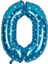0 Rakam Mavi Yıldız Folyo Balon 80 cm 1
