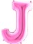 J Harf Grabo Fuşya Folyo Balon 102 cm 1