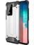 Samsung Galaxy S20 Plus Kılıf Shockproof Silikon Zırh Gümüş 1