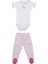 1500 Littles 2Li Kız Bebek Takımı Beyaz-Pembe 9-12 Ay (74-80 Cm) 1
