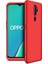 Oppo A9 2020 Kılıf Zore 360 Tam Koruma 3 Parça Ays Kapak Kırmızı 1