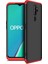 Oppo A9 2020 Kılıf Zore 360 Tam Koruma 3 Parça Ays Kapak Siyah - Kırmızı 1