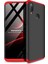 Samsung Galaxy A10S Kılıf Zore 360 Tam Koruma 3 Parça Ays Kapak Siyah - Kırmızı 1