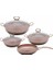 3023 Topchef 7 Parça Granit Küre Tencere Seti Rosegold 1