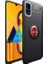 Samsung Galaxy A71 Kılıf Ultra Korumalı Yüzüklü Manyetik Ravel Silikon Siyah - Kırmızı 1