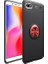 Huawei Y5 2018 Kılıf Ultra Korumalı Yüzüklü Manyetik Ravel Silikon Siyah - Kırmızı 1