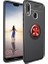 Huawei Y6 2019 Kılıf Ultra Korumalı Yüzüklü Manyetik Ravel Silikon Siyah - Kırmızı 1