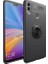 Honor 8C Kılıf Ultra Korumalı Yüzüklü Manyetik Ravel Silikon Siyah 1