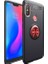 Xiaomi Redmi Note 6 Pro Kılıf Ultra Korumalı Yüzüklü Manyetik Ravel Silikon Siyah - Kırmızı 1