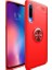 Xiaomi Mi 9 Lite Kılıf Ultra Korumalı Yüzüklü Manyetik Ravel Silikon Kırmızı 1