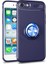 Apple iPhone 6/6S Kılıf Ultra Korumalı Yüzüklü Manyetik Ravel Silikon Lacivert + Cam Ekran Koruyucu 1
