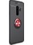Samsung Galaxy S9 Kılıf Ultra Korumalı Yüzüklü Manyetik Ravel Silikon Siyah - Kırmızı + Tam Kaplayan 3D Cam Ekran Koruyucu 1