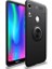 Huawei Y6S 2019 Kılıf Ultra Korumalı Yüzüklü Manyetik Ravel Silikon Siyah + Cam Ekran Koruyucu 1