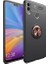 Honor 8C Kılıf Ultra Korumalı Yüzüklü Manyetik Ravel Silikon Siyah - Rose + Cam Ekran Koruyucu 1