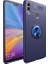 Honor 8C Kılıf Ultra Korumalı Yüzüklü Manyetik Ravel Silikon Lacivert + Cam Ekran Koruyucu 1