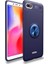 Xiaomi Redmi 6A Kılıf Ultra Korumalı Yüzüklü Manyetik Ravel Silikon Lacivert + Cam Ekran Koruyucu 1