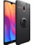 Xiaomi Redmi 8A Kılıf Ultra Korumalı Yüzüklü Manyetik Ravel Silikon Siyah + Cam Ekran Koruyucu 1