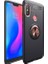 Tekno Grup Xiaomi Redmi Note 6 Pro Kılıf Ultra Korumalı Yüzüklü Manyetik Ravel Silikon Siyah - Rose + Cam Ekran Koruyucu 1