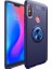 Xiaomi Redmi Note 6 Pro Kılıf Ultra Korumalı Yüzüklü Manyetik Ravel Silikon Lacivert + Cam Ekran Koruyucu 1
