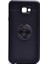Samsung Galaxy J4 Plus Kılıf Ultra Korumalı Yüzüklü Manyetik Ravel Silikon Siyah + Nano Ekran Koruyucu 1