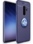 Samsung Galaxy S9 Plus Kılıf Ultra Korumalı Yüzüklü Manyetik Ravel Silikon Lacivert + Tam Kaplayan 6D Polimer Nano Ekran Koruyucu 1