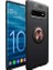 Samsung Galaxy S10 Kılıf Ultra Korumalı Yüzüklü Manyetik Ravel Silikon Siyah - Rose + Tam Kaplayan 6D Polimer Nano Ekran Koruyucu 1