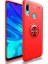 Samsung Galaxy A10S Kılıf Ultra Korumalı Yüzüklü Manyetik Ravel Silikon Kırmızı + Nano Ekran Koruyucu 1