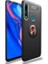 Huawei Y9 Prime 2019 Kılıf Ultra Korumalı Yüzüklü Manyetik Ravel Silikon Siyah - Rose + Nano Ekran Koruyucu 1