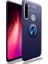 Xiaomi Redmi Note 8 Kılıf Ultra Korumalı Yüzüklü Manyetik Ravel Silikon Lacivert + Nano Ekran Koruyucu 1