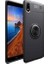 Xiaomi Redmi 7A Kılıf Ultra Korumalı Yüzüklü Manyetik Ravel Silikon Siyah + Nano Ekran Koruyucu 1