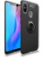 Samsung Galaxy M20 Kılıf Ultra Korumalı Yüzüklü Manyetik Ravel Silikon Siyah + Tam Kaplayan 5D Cam Ekran Koruyucu 1