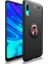 Samsung Galaxy A10 Kılıf Ultra Korumalı Yüzüklü Manyetik Ravel Silikon Siyah - Rose + Tam Kaplayan 5D Cam Ekran Koruyucu 1