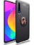 Huawei P Smart Pro 2019 Kılıf Ultra Korumalı Yüzüklü Manyetik Ravel Silikon Siyah - Rose + Tam Kaplayan 5D Cam Ekran Koruyucu 1
