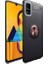 Samsung Galaxy A71 Kılıf Ultra Korumalı Yüzüklü Manyetik Ravel Silikon Siyah - Rose + Tam Kaplayan 6D Nano Ekran Koruyucu 1