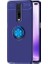 Xiaomi Redmi K30 Kılıf Ultra Korumalı Yüzüklü Manyetik Ravel Silikon Lacivert + Tam Kaplayan 6D Nano Ekran Koruyucu 1