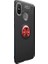 Xiaomi Mi 8 Kılıf Ultra Korumalı Yüzüklü Manyetik Ravel Silikon Siyah - Kırmızı + Tam Kaplayan 6D Nano Ekran Koruyucu 1