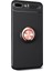 Apple iPhone 6/6S Kılıf Ultra Korumalı Yüzüklü Manyetik Ravel Silikon Siyah - Rose + Full Body 360 Ekran Koruyucu Ön Arka 1