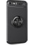 Apple iPhone 7/8 Plus Kılıf Ultra Korumalı Yüzüklü Manyetik Ravel Silikon Siyah + Full Body 360 Ekran Koruyucu Ön Arka 1