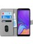 Samsung Galaxy A7 2018 Kılıf Fabric Book Wallet Gri 2